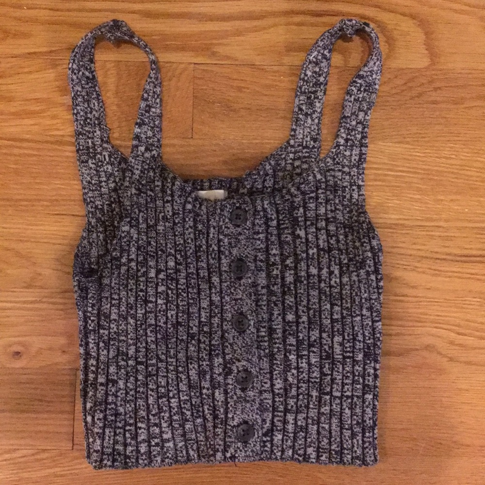 Urban outfitters grey knit crop tank